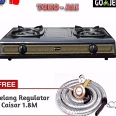 Rinnai RI-522S Kompor Gas 2Tungku + Win Gas Selang Regulator Meter
