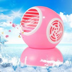 Romusha AC Mini Portable Cooler Model Robot Bulat Aroma Therapy Kipas Duduk - Pink