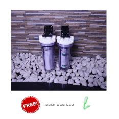 Ronaco Full Set 2 Buah Filter Air Dengan Nano Filter dan Actived Carbon Block Cartridge