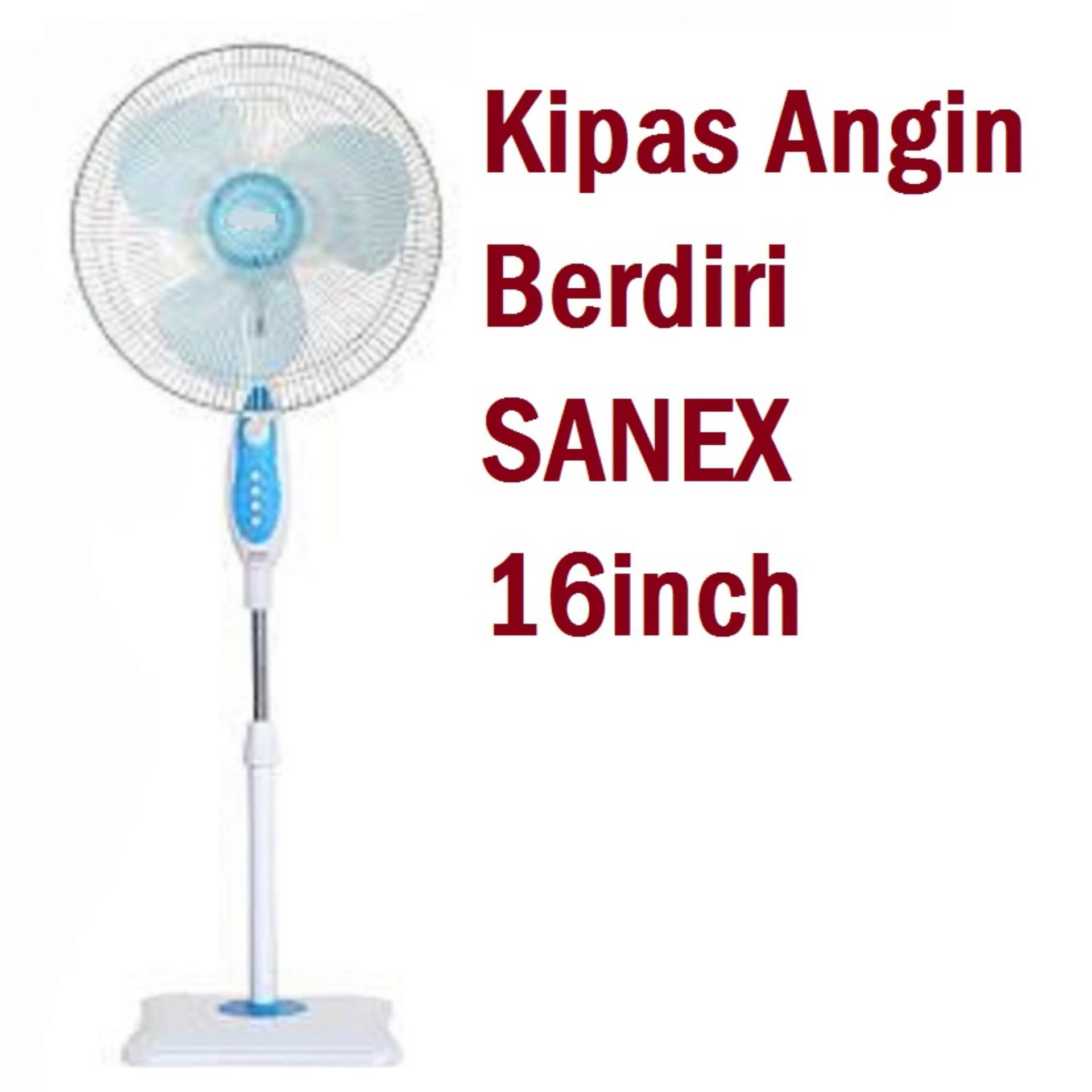 Sanex Stand Fan / Kipas Angin Berdiri 16 inch ( Produk Bergaransi Resmi )- Random Color