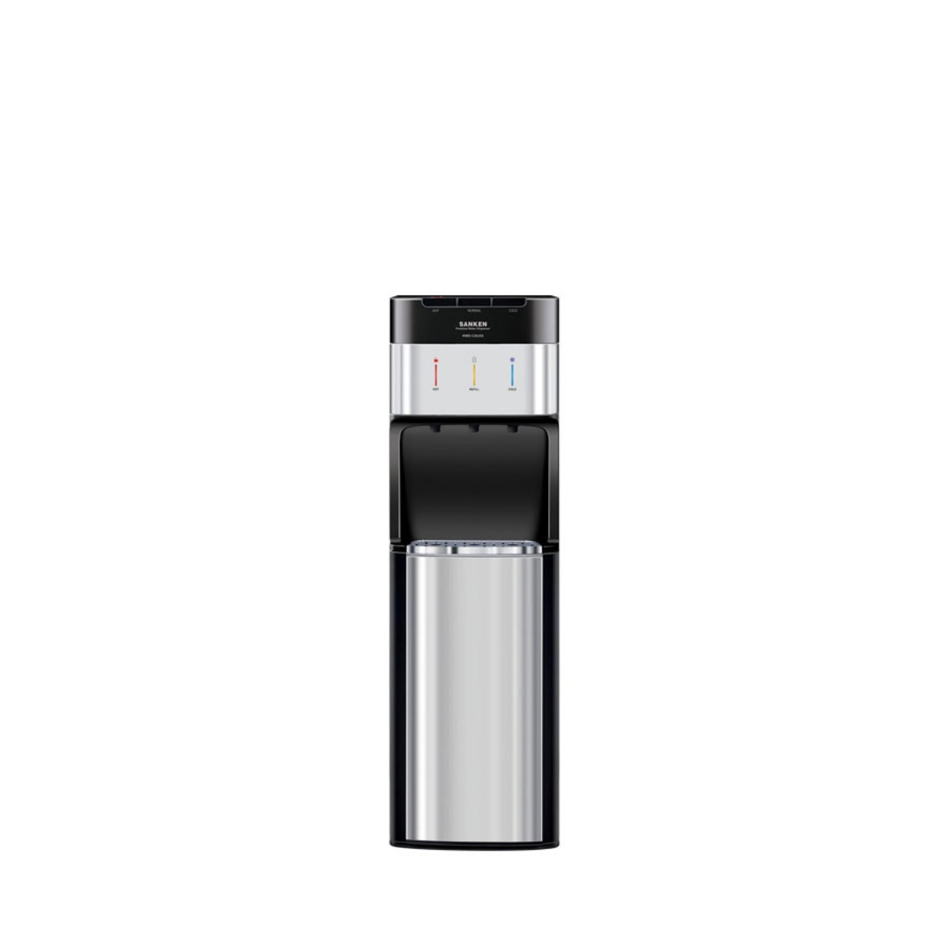 Sanken Dispenser Galon Bawah HWDC202SS – Hitam – Stainless Steel-Khusus Jadetabek