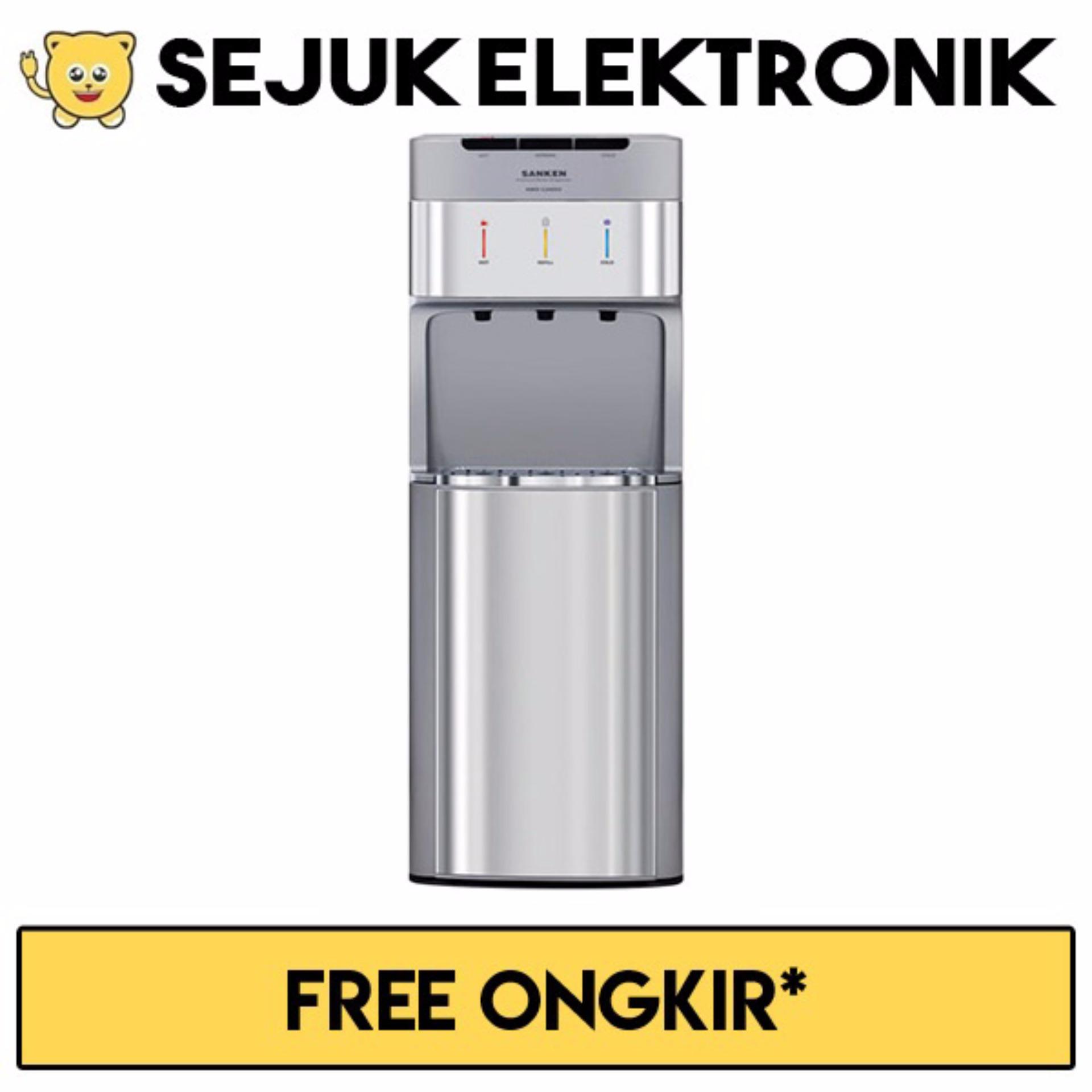 Sanken HWD-C200-SS Dispenser 3in1 Bottom Galon Stainless Steel (JADETABEK ONLY)