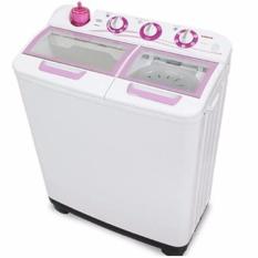 Sanken - Mesin Cuci 2 Tabung 9Kg TW 1123GX - Putih Pink