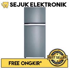 Sanken SK-350 Kulkas 2 Pintu 324L - Silver (Khusus Jadetabek)