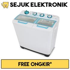 Sanken TW-1122GX Mesin Cuci 2 Tabung 9 kg - Putih Biru (Khusus Jadetabek)