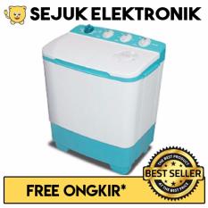 Sanken TW-8650 BU Mesin Cuci 2 Tabung 7Kg - Biru (KHUSUS JADETABEK)