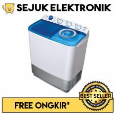 Sanken TW-882 Mesin Cuci 2 Tabung 7 kg - Putih Biru (Khusus Jadetabek)