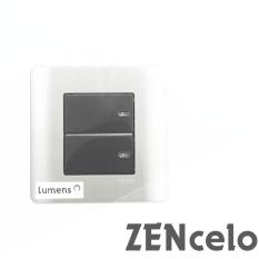 Schneider-Zencelo-2Gang-1Arah-Indikator-Silverbronze - 95Eadd