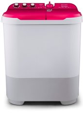 Sharp Dolphinwave Mesin Cuci 2 Tabung Cap. 10 Kg ES-T1090-PK - Merah Muda