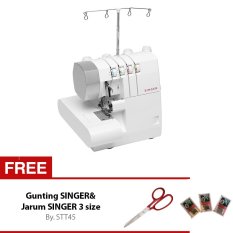 Singer 14SH754 Mesin Jahit Obras - Neci Portable Multifungsi - Extra Gunting Singer + Jarum 3 Size