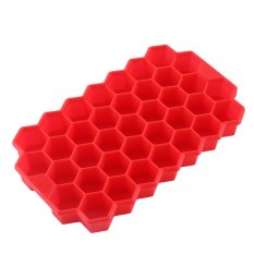 Es Batu Kecil Membeku Cetakan Baki Fleksibel Silicone 37 Berbentuk Segi Enam Cubes Dapur Alat Baru-Internasional