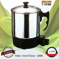 Teko Pemanas Air Stainless Steel 7STAR mug listrik 11 Cm / Panci Listrik Stainless Steel 11 Cm