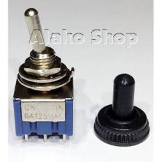 Toggle Switch (Saklar Togel) + Waterproof Cover- On-On (6 Pin- Dpdt) - 5Ade35