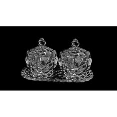 Toples Kaca Berpasangan Dan Tatakan - 675656