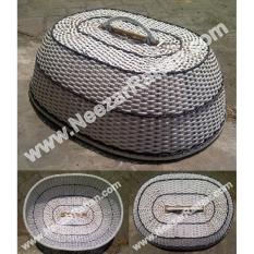 Tudung Saji Penutup Makan Kulit Unik Rotan Sintetis - 633Ab6