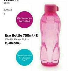 Tupperware Eco Bottle 750Ml Purple 750 Ml (1Pcs) Promo