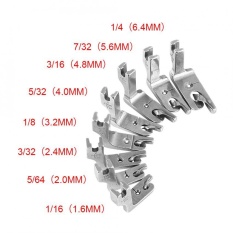 Universal Industri Jarum Tunggal Lemak Bed Mesin Jahit Rolled Hem Presser Stainless Steel Foot (6.4mm) -Intl