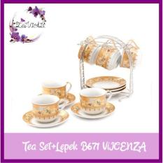 Vicenza Tea Set Cangkir+Lepek 13 Pcs B671 - 69B9A9