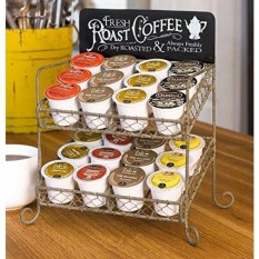 Vintage K-cup Kopi Pod Country Kitchen Stand Organizer Display Meja 24 Pods-Intl