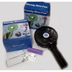 One Handle Kipas Angin SF-2 Rechargeable Mini Lipat Gagang Foldable & Portable with Baterry Charge - Hitam