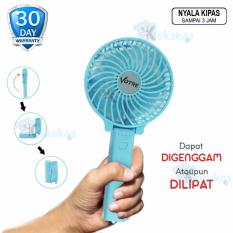 Votre One Handle Kipas Angin Mini Portable SF-02X Rechargeable Lipat Gagang Foldable & Portable with Baterry Charge - Biru
