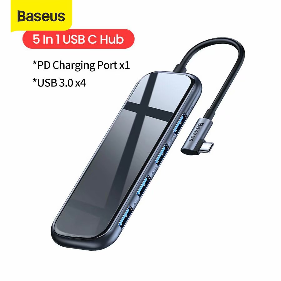 Baseusอะแดปเตอร์แปลงUSB Type Cเป็นHDMI RJ45,อะแดปเตอร์ไฟฟ้าMulti USB 3.0 USB USB3.0สำหรับMacBook Pro Airแท่น3พอร์ตตัวแยกUSB HUBเป็นHDMI RJ45อุปกรณ์เสริมคอมพิวเตอร์Hab