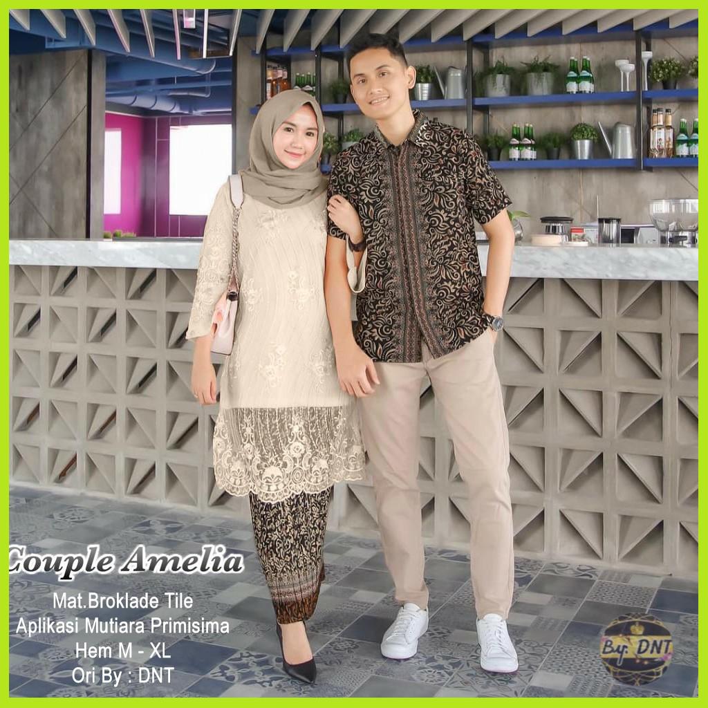 BAYAR DI TEMPAT - Baju Batik Couple / Baju Muslim Wanita Terbaru 2019 / Batik Sarimbit / Batik Modern / Kebaya Couple / Gamis Batik / Batik kondangan / Batik Murah / Batik Terbaru / Batik Muslim / Batik Sepasang AMELIA Coratik Shop