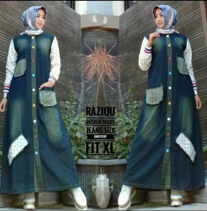 Putratunggal Gamis Jeans Kombinasi Gamis Levis Mix Gamis Jeans Gamis Murah Gamis Wanita Gamis Muslim Wanita Lazada Indonesia