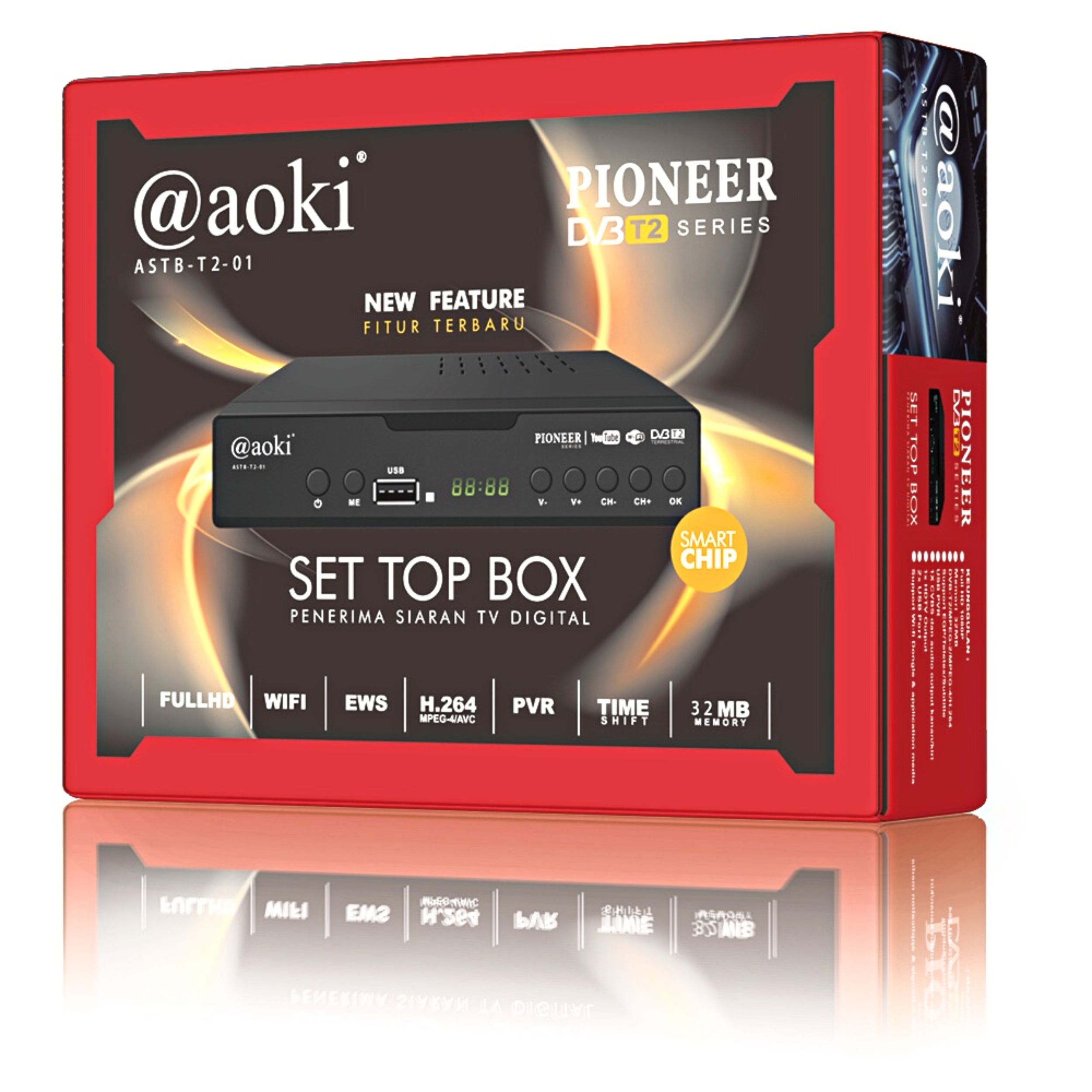 Set Top box Tv Digital Komplit AOKI ASTB T201 PIONEER DVB T2 SERIES