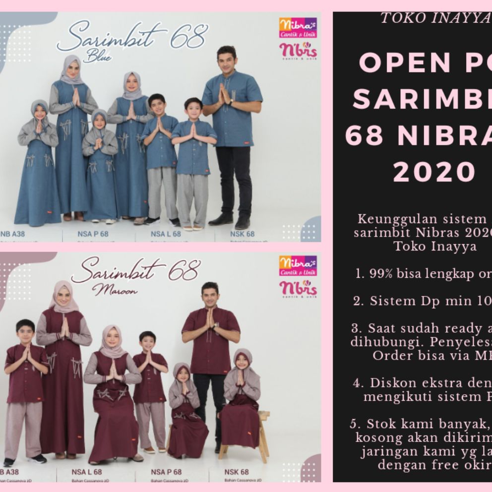 Gamis Dewasa Sarimbit 68 Nibras Edisi Lebaran 2020 Lazada Indonesia