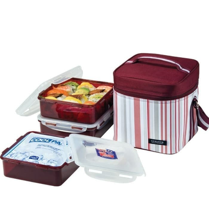 Lock n Lock Lunch Box Set with Strip Bag Kotak Makan Piknik HPL856DP Lazada Indonesia