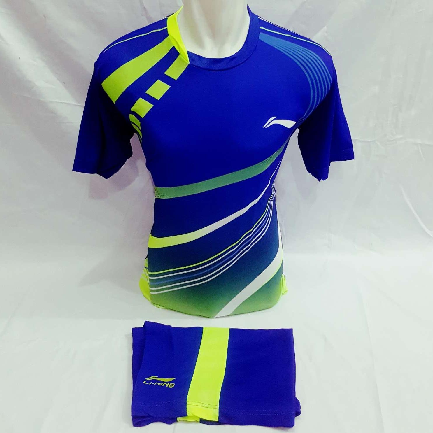 Setelan futsal dan voli badminton A1 biru