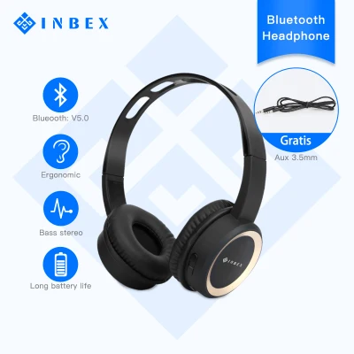 INBEX Bluetooth Headphone/Stereo wireless headphone/headphone audio cable pluggable/Gaming HiFi
