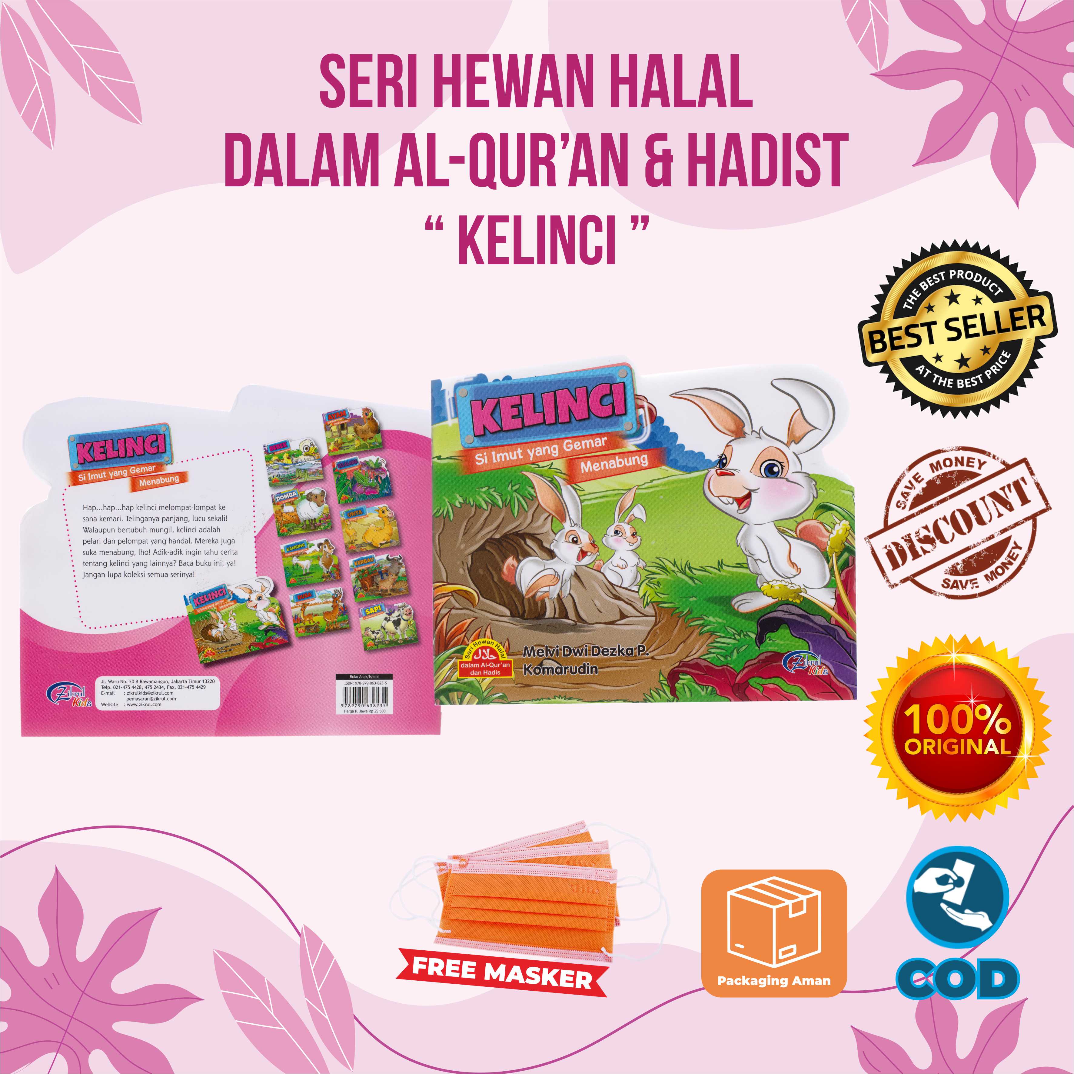 Buku Cerita Anak Islami Bergambar | Cergam Seri Hewan Halal Dalam Al