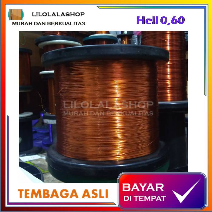 KAWAT TEMBAGA EMAIL 0,60 HELLENIC 0,60 0.60 mm GULUNG DINAMO TRAFO