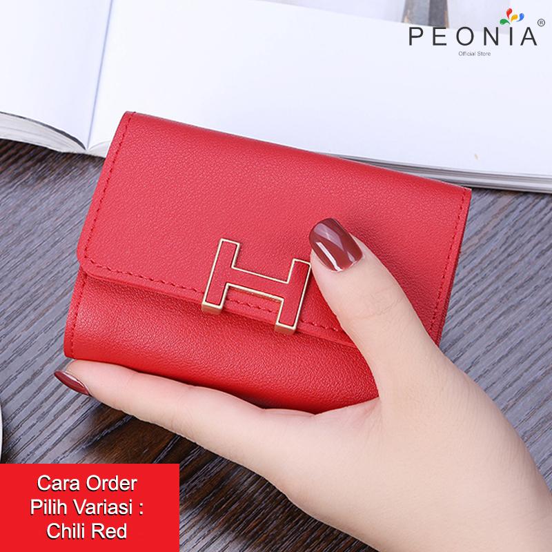 Peonia - Dompet Wanita Kecil Lipat Import - Wallet - Korea Fashion Style - H Short