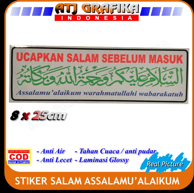 Stiker assalamualaikum sticker pintu rumah salam islam doa | Lazada  Indonesia