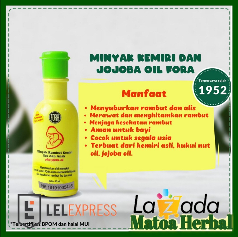 Minyak Kemiri Ibu Dan Anak Fora 65 Ml Lazada Indonesia