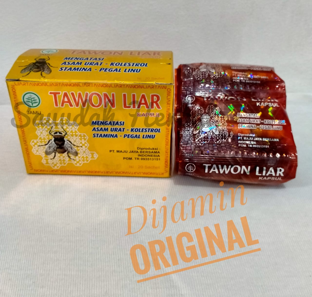 [COD]Tawon Liar Herbal Asam Urat dan Kolesterol - 20 Sashet di Jamin Ori