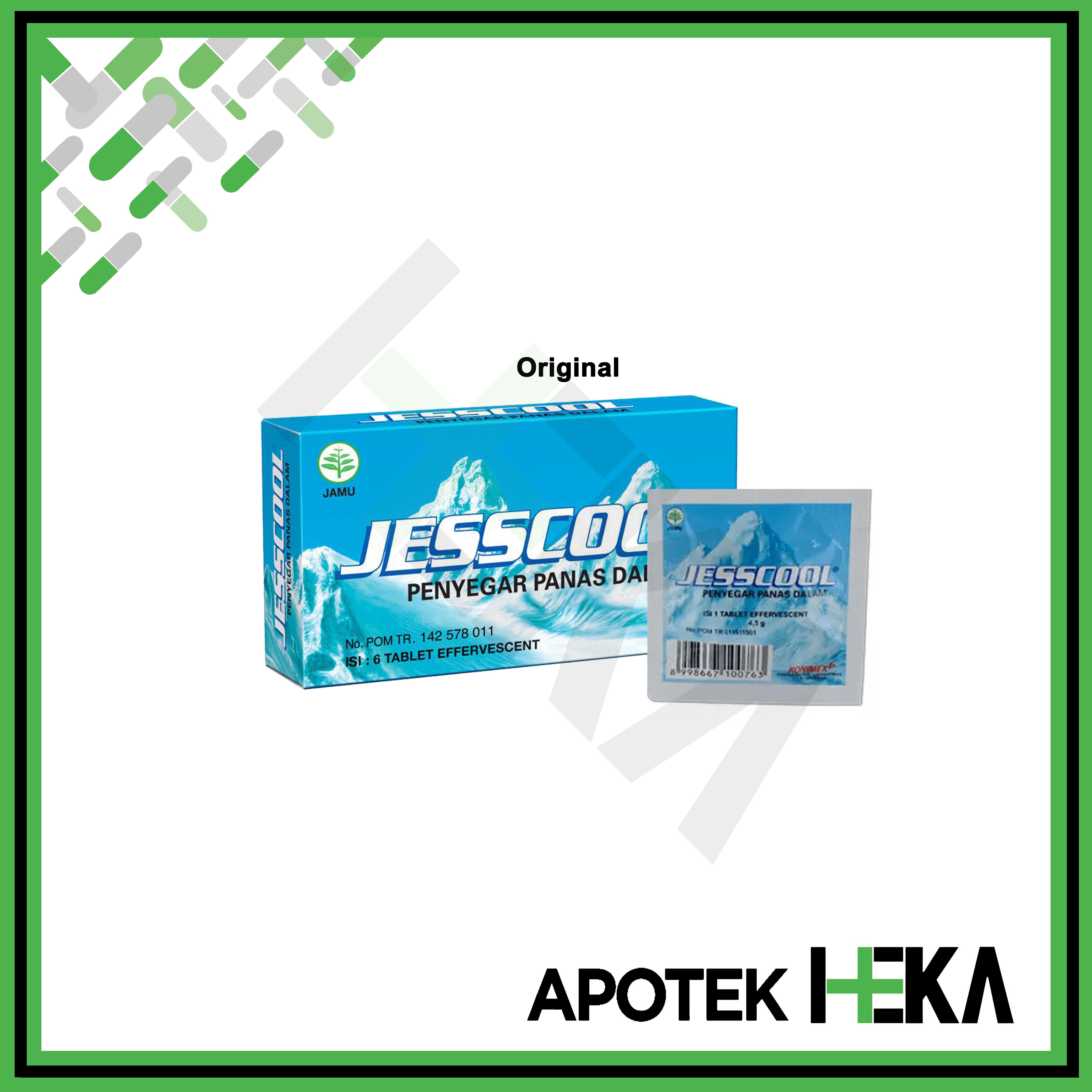 Jesscool Penyegar Panas Dalam Tablet Effervescent isi 6 Tablet | Lazada ...