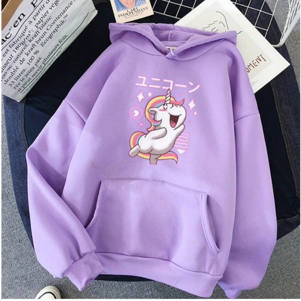 Sweater Hoodie Anak Perempuan Little Unicorn usia 5 14 Tahun Lazada Indonesia