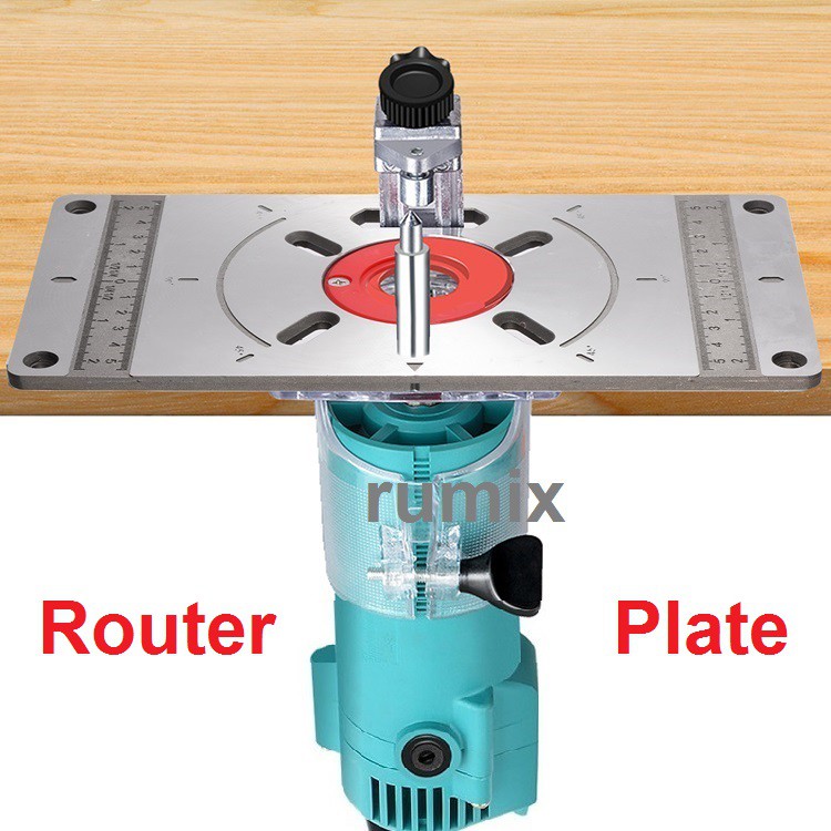 Table Router Trimmer Insert Plate Universal Plat Tatakan Dudukan Meja ...