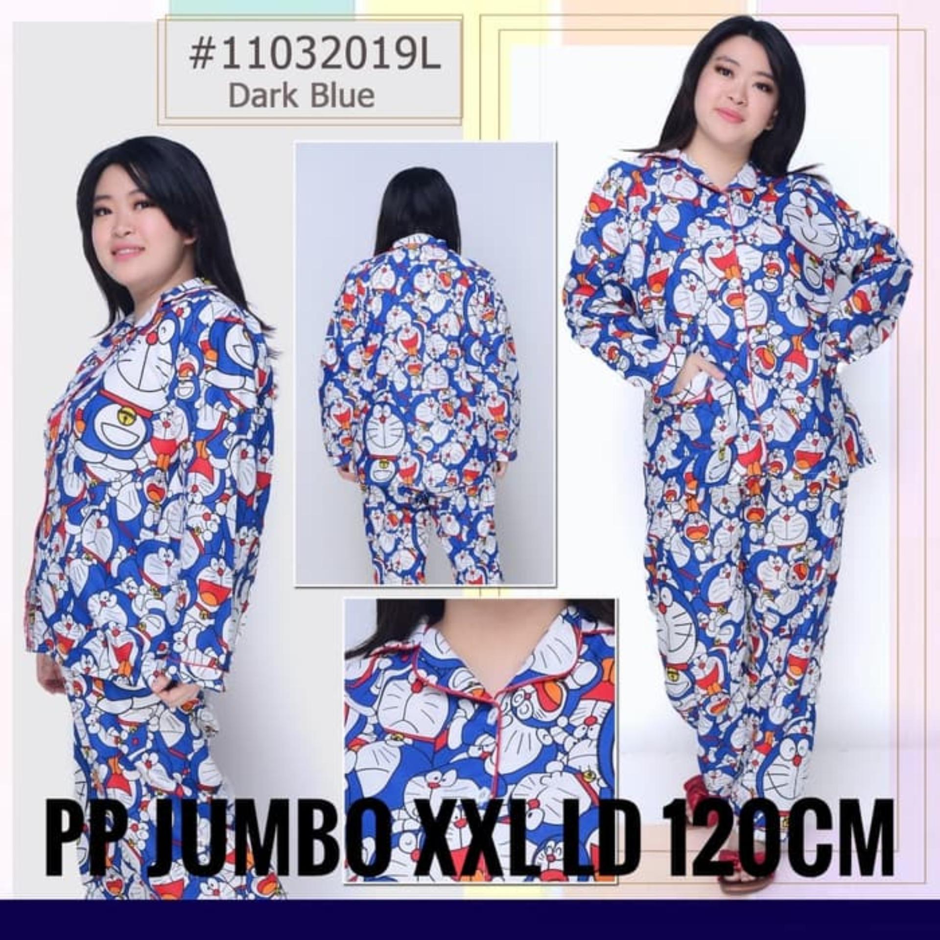 Topmodel99 Piyama Dewasa JUMBO Katun Jepang Doraemon Tumpuk PP/XXL/Ld 120cm