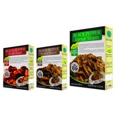 Black Pepper Sosis Sapi, Ayam Suwir & Jamur Tiram