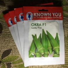 EKSLUSIVE 25 Biji Benih Bibit OKRA Hijau LUCKY FIVE Known You Seed-