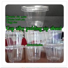 HBT 10 pcs Cup Pudding 180 ml + Tutup