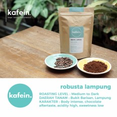 Kopi Fine Robusta Lampung 250 Gram Biji / Bubuk