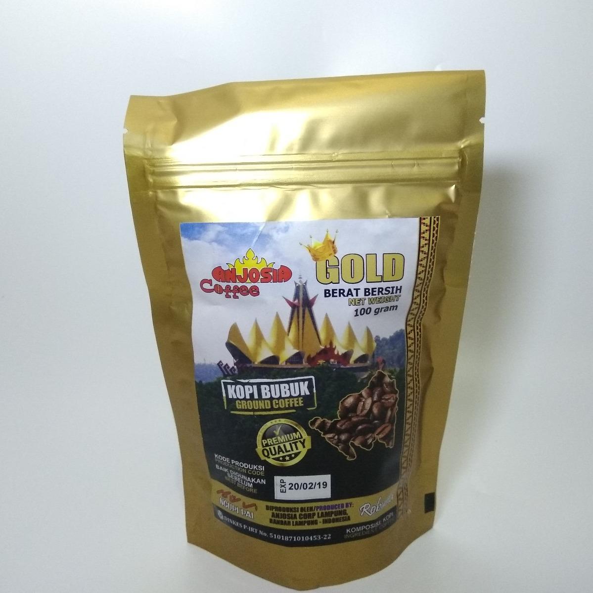 Kopi Lampung Cap Anjosia Gold Robusta Kopi Bubuk 100 Gram - Premium Quality