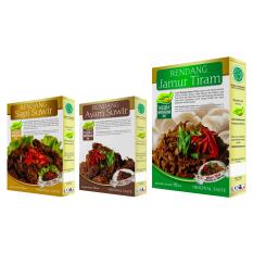 Rendang Sapi Suwir, Ayam Suwir & Jamur Tiram