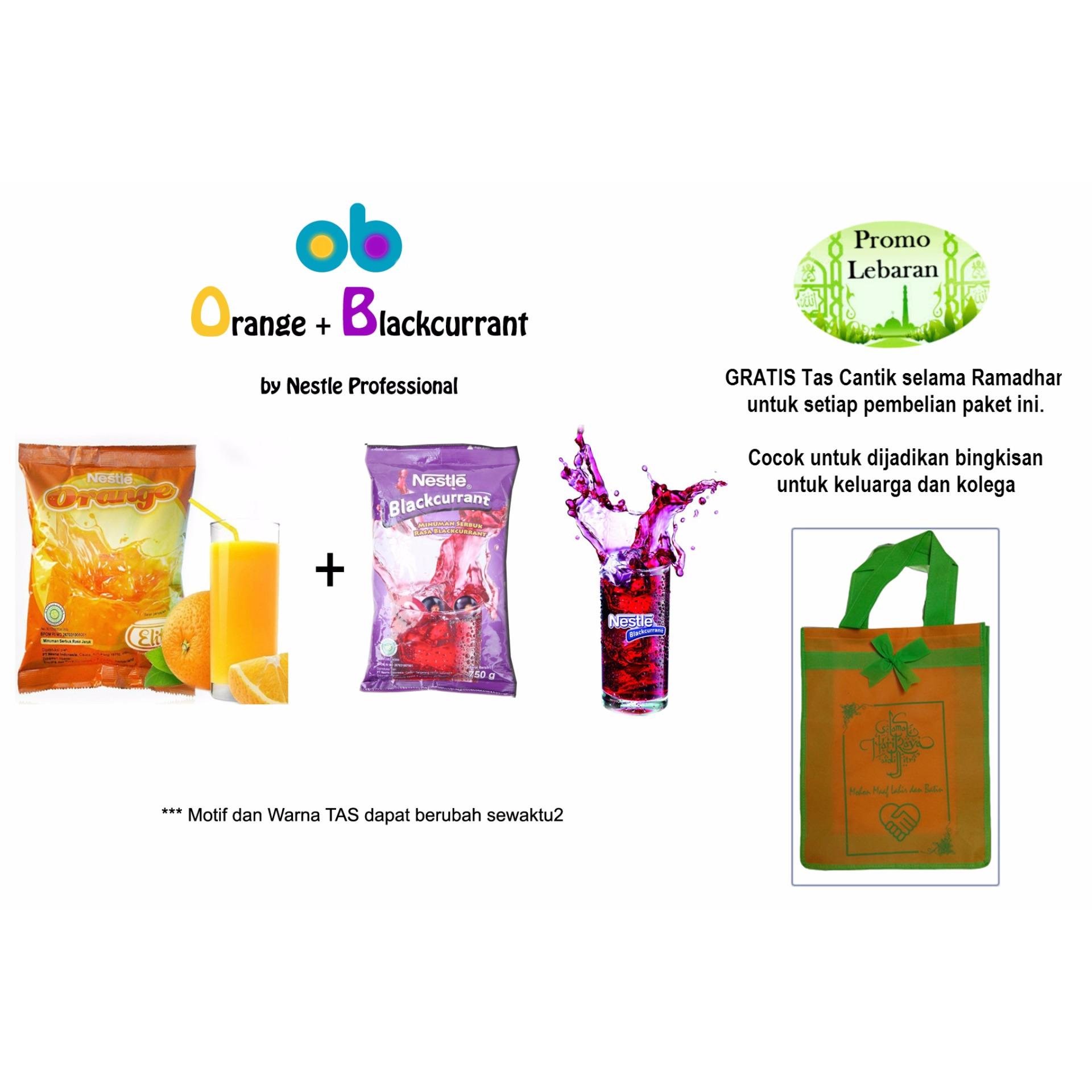 Nestle - Paket Lebaran OB (Orange + Blackcurrant) Gratis Tas Cantik Untuk Parcel